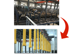 Tubes à affûtage hydraulique pour excavatrice