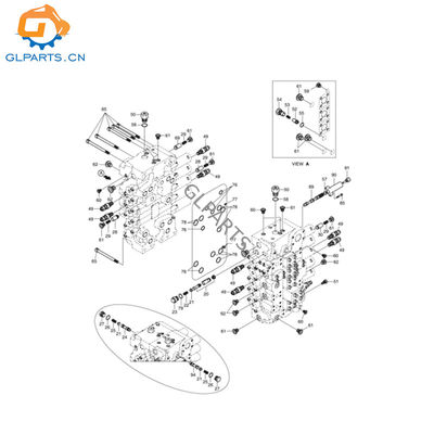 410105-00276 410105-00276A For Doosan DX700 DX700LC Excavator Hydraulic Main Control Valve