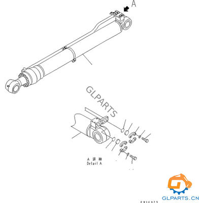 PC200-7 Excavator Arm Cylinder 707-01-XY820 For Komatsu Hydraulic Parts 