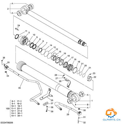Boom Cylinder For Hitachi ZX280 ZX280-5G ZX280LC-5G ZX290LC-5B ZX290LCN-5B 4708206