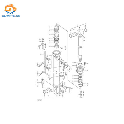 4682481 4669228 Arm Hydraulic Cylinder For Hitachi Excavator EX1200 EX1200-6