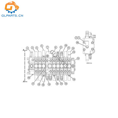 393-9241 3939241 For Caterpillar E305.5E  E305.5E Excavator Hydraulic Main Control Valve