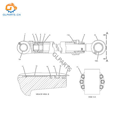 185-0165 CA1850165 Boom Hydraulic Cylinder For Caterpillar 385C Excavator Cylinder Manufacturer