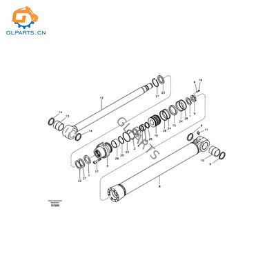 VOE14556580 VOE 14556580 14508475 Boom Cylinder For Volvo EC460B EC460 Excavator Hydraulic Parts