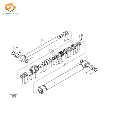 VOE14572137 14572137 14523673 14559350 Hydraulic Bucket Cylinder For Volvo EC460B EC460 Excavator Hydraulic