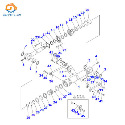 707-01-XT861 707-01-XT862 Hydraulic PC400-7 Bucket Cylinder for Komatsu Excavator Parts Manufacturer