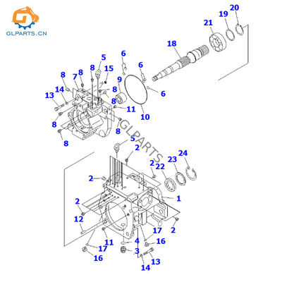 708-3D-11124 708-1h-00250 D155 D155A-6 Hydraulic Main Pump For Komatsu Bulldozer