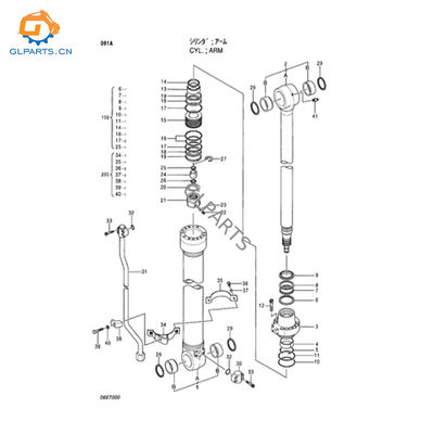 EX120-5 EX130H-5 4317313 Excavator Hydraulic Arm Cylinder Factory