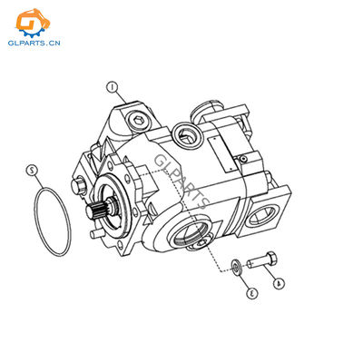 AT197383 Hydraulic Pump for John Deere 410E 410G Backhoe Loader
