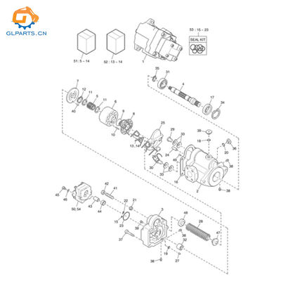 7172754 Hydraulid Main Pump PVD-0B-12P-5G-5210A Compatible with Doosan Mini Excavator DX17 DX19