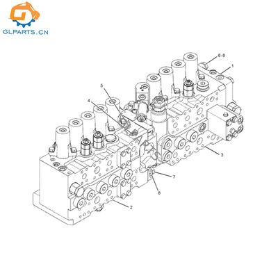 Excavator Hydraulic Main Control Valve 259-7464 2597464 for Caterpillar E320D 323D
