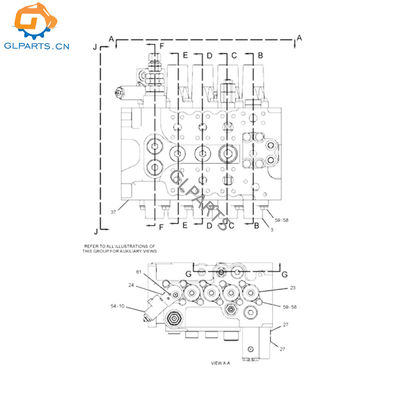 352-7110 3527110 Excavator Hydraulic Main Control Valve for Caterpillar 330D 336D 336D2
