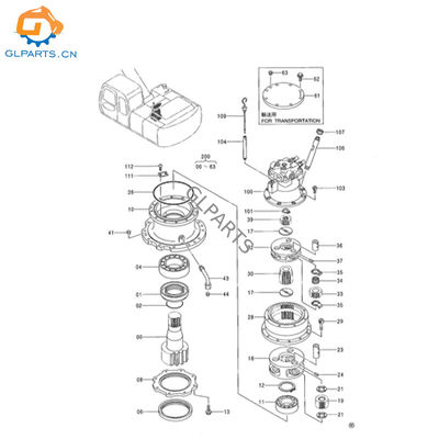 9148922 Swing Gearbox Swing Device Reducer for Hitachi EX200-5 Excavator