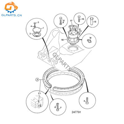 JRC0007 Excavator Swing Reduction Gearbox For JCB JS200 JS220 Reducer Device