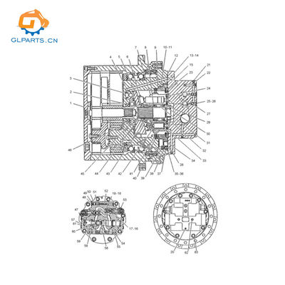 114-8222 151-9688 Travel Motor Assembly for Caterpillar CAT Excavator E312 312-A 312B Final Drive