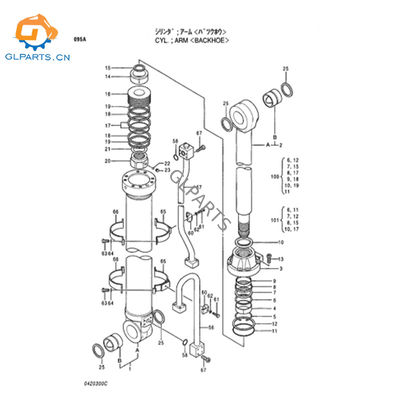 4310243 4637753 Hydraulic Arm Cylinder for  ZX450-3 EX400-5 ZX450 Construction Equipment