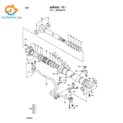 9186596 9206321 Boom Hydraulic Cylinder for Hitachi ZX270 Excavator