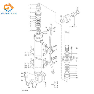 4643513 4653859 Hydraulic Arm Cylinder for ZX690 ZX650LC-3 ZX670 Excavator Factory