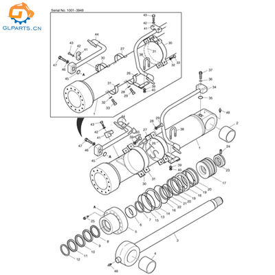 24409282H 2440-9282G Bucket Hydraulic Cylinder for Doosan SOLAR 300LC DX300