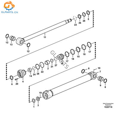 14549596 14642744 Boom Hydraulic Cylinder For Volvo EC380D EC360 EC330C Excavator