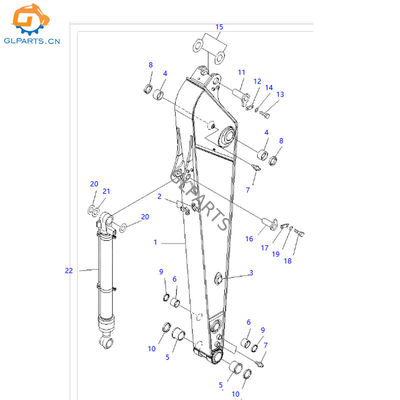 707010H600 70701XR270 20Y-70-01320 20Y-70-01310 Arm Hydraulic Cylinder for PC228 PC200-8  PC200LC-8