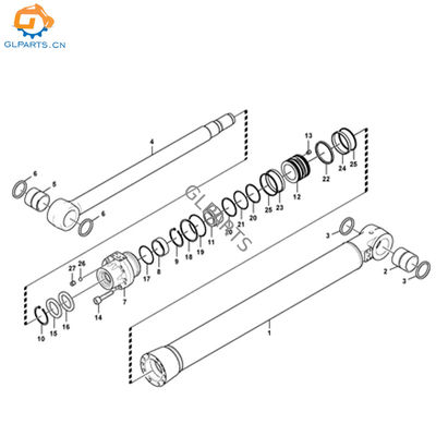 14587747 VOE14587747 Boom Hydraulic Cylinder For EC700B/C EC750D Excavator Heavy Parts