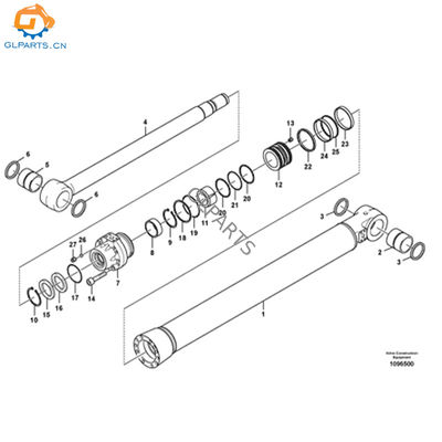 VOE14726186 14726186 Bucket Hydraulic Cylinder for EC750D EC750E Excavator Heavy Parts
