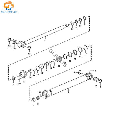 VOE14549595 VOE14736351 Boom Cylinder Dipper Arm Cylinder For EC350D Excavator