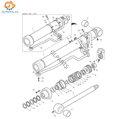 400309-00640 400309-00641 44000318 Boom Hydraulic Cylinder For DOOSAN S470-5 S470LC-V