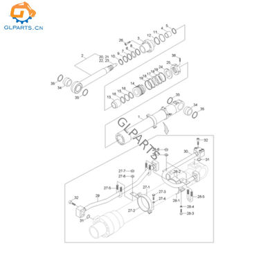 31N9-50130 31N9-50131 Arm Hydraulic Cylinder Assy for Handle R320LC-7 R320LC-7A Excavator
