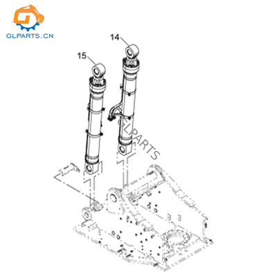 4698978 4698977 Assy de cilindro hidráulico duradero para excavadora ZX870-5G ZX870LC-5G