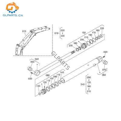 Fabrika Doğrudan KX71 KX71-3 RC348-67600 Kubota için kazıcı hidrolik silindir kol assy