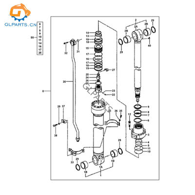 9234731J Hydraulic Arm Cylinder Assy for John Deere 230CLC R230C Excavator